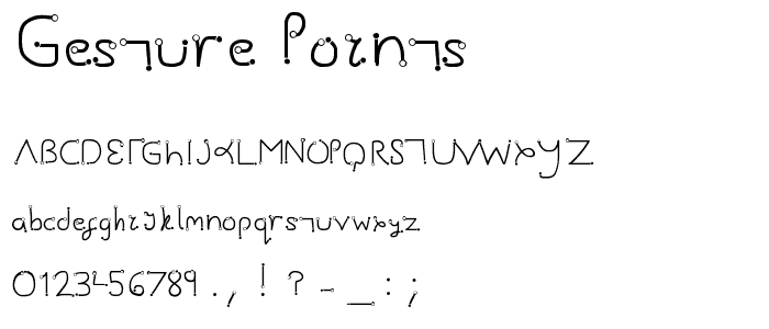 Gesture Points font